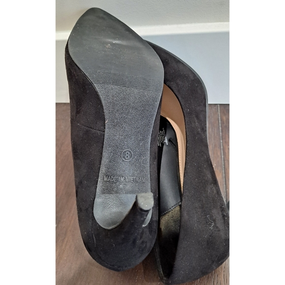 OLD NAVY Black suede heels 8 - Picture 6 of 8